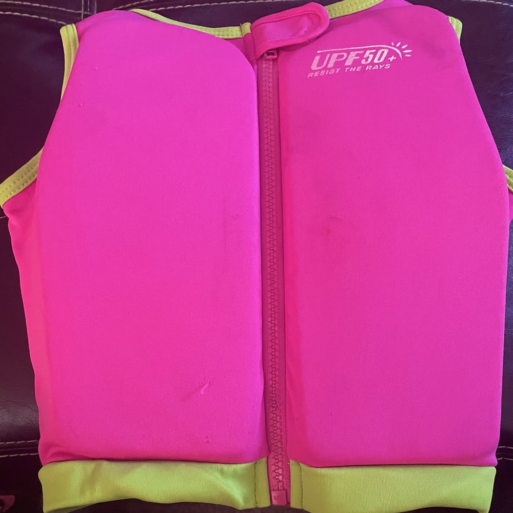 Aqua-Leisure girls flotation training vest 20-45lbs UPF50 Dolphin Design